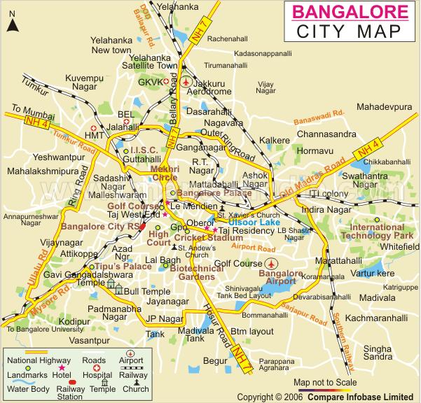 Bangalore Map Bangalore City Map.JPG